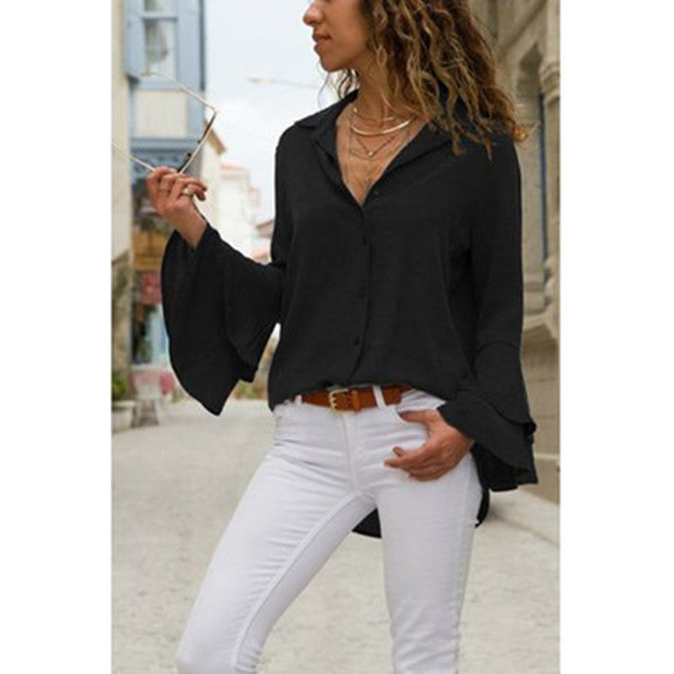 Women's Chiffon Casual Long-sleeved Shirt