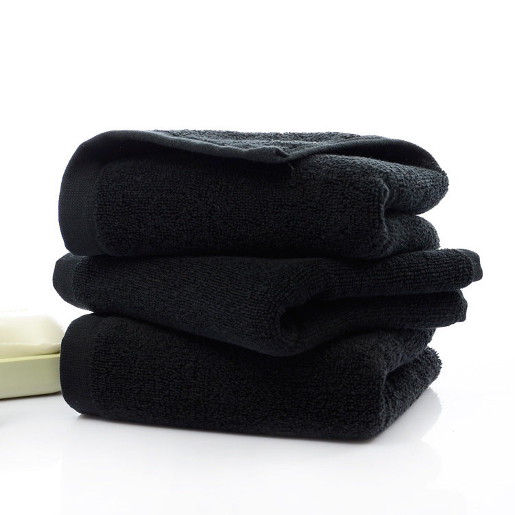21-Strand Black Cotton Towel – 35×75cm Soft & Absorbent 99% Cotton Hand Towel | Infinity Bazaar