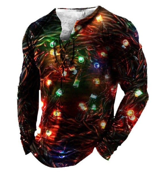 Long Sleeved Men's Sport Printed Shirt