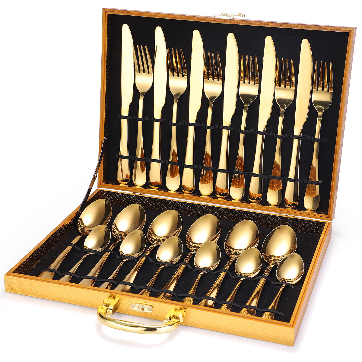 24-Piece Stainless Steel Cutlery Set – 18/10 Dishwasher-Safe Flatware for 6 People | Infinity Bazaar