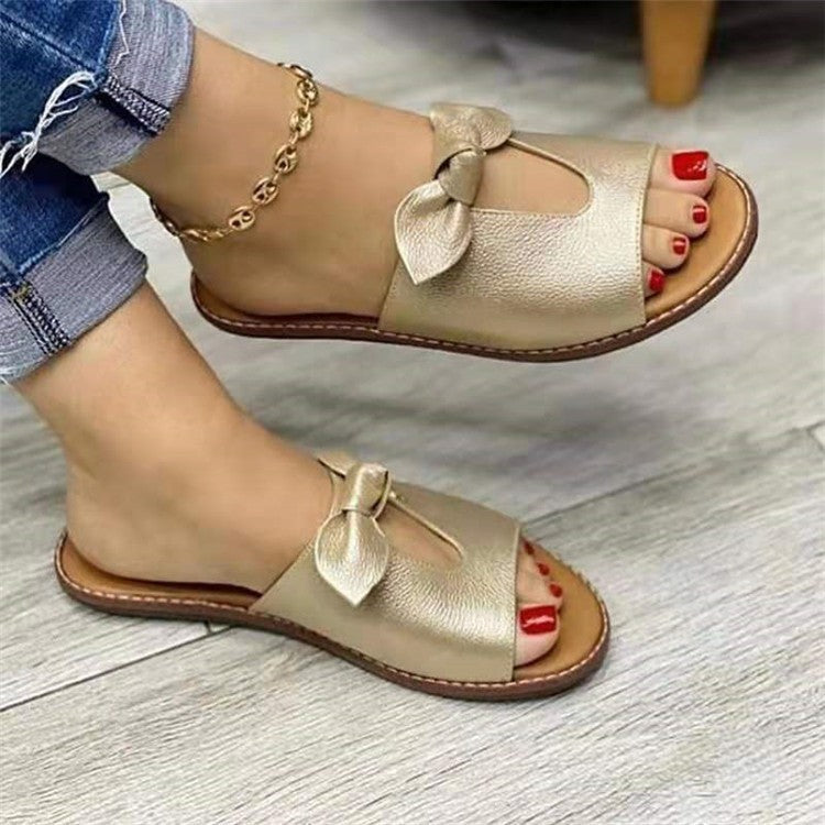 Ladies Bow Sandal Slippers