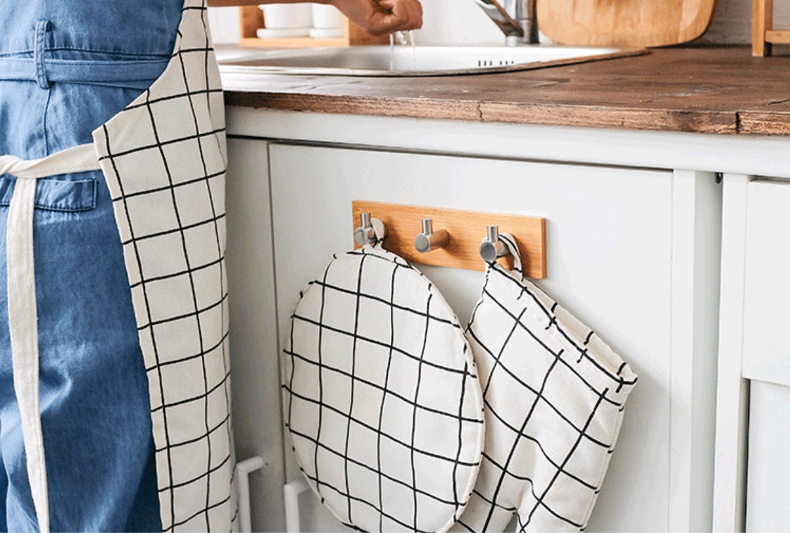 L-shaped metal coat hook