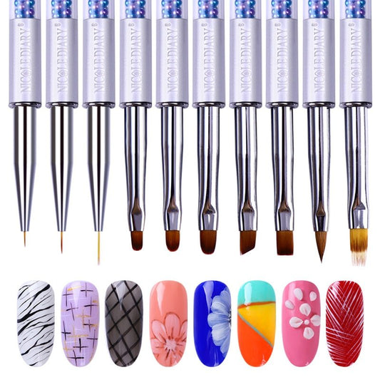 NICOLE Diary UV Nail Brush Tool Set
