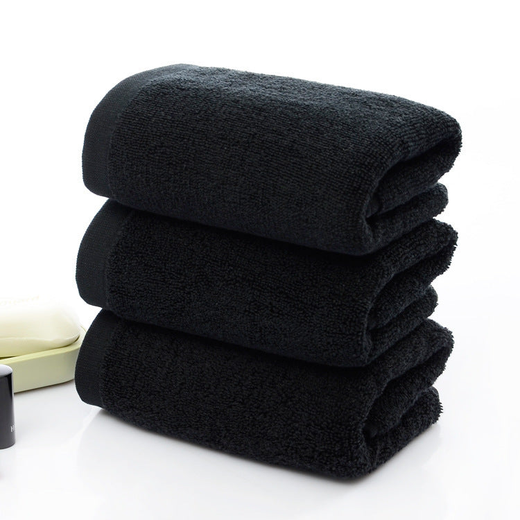 21-Strand Black Cotton Towel – 35×75cm Soft & Absorbent 99% Cotton Hand Towel | Infinity Bazaar