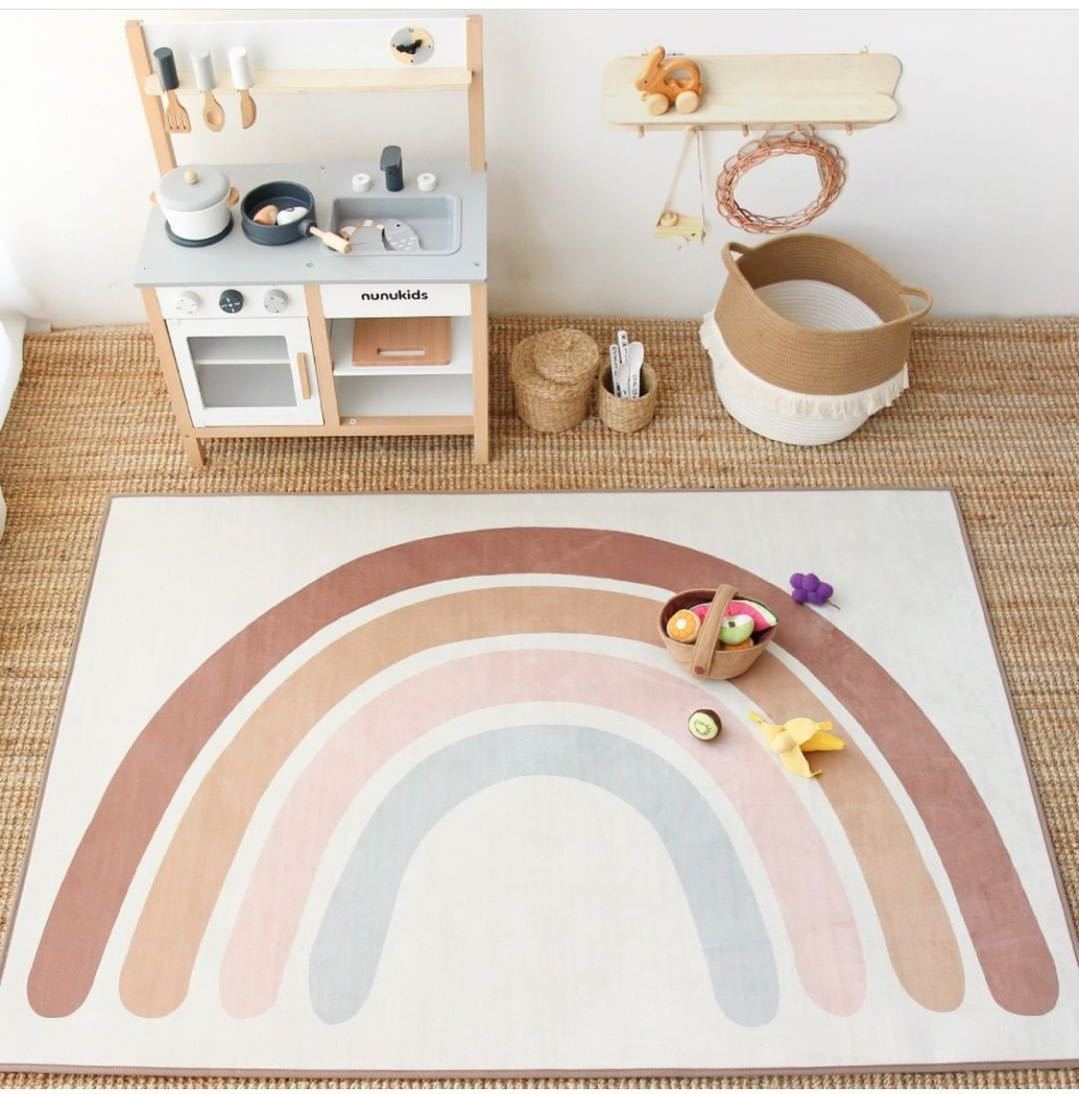 Nordic children's room rainbow carpet