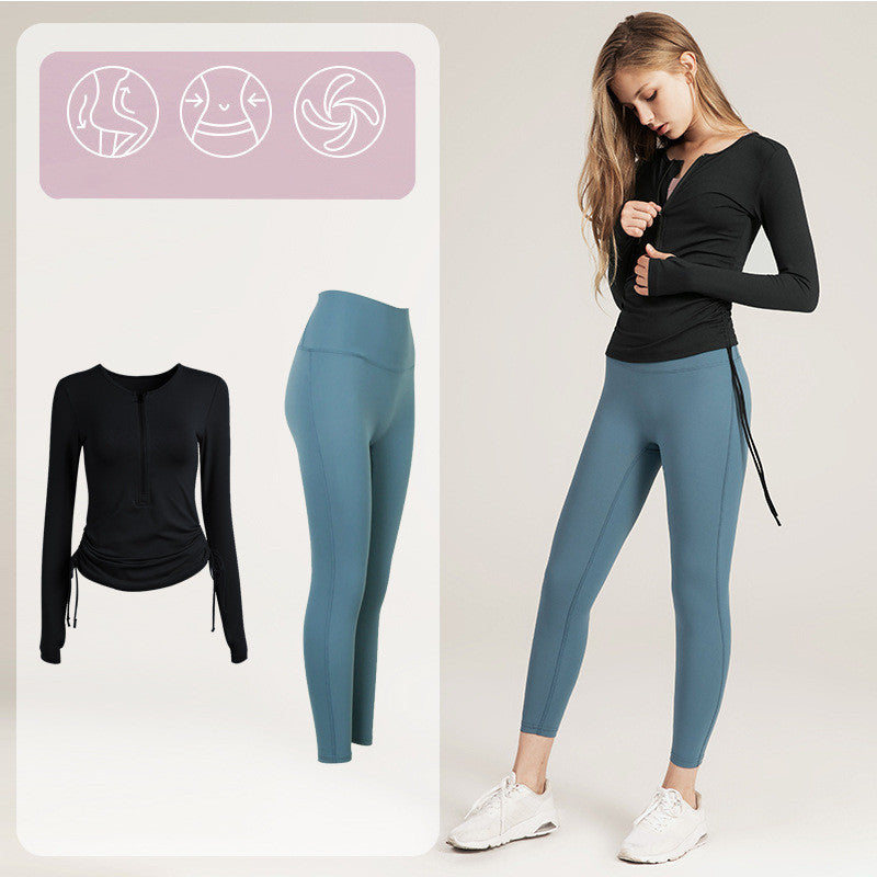 European and American Drawstring Yoga Wear