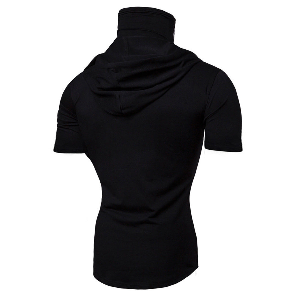 Fitness Men's Ninja Suit Hooded Short Sleeve