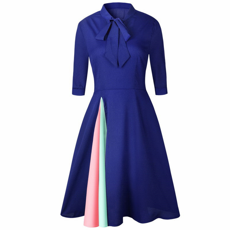 Women’s OL Style Faux Two-Piece Stitching Dress – Commuter Chic | Infinity Bazaar