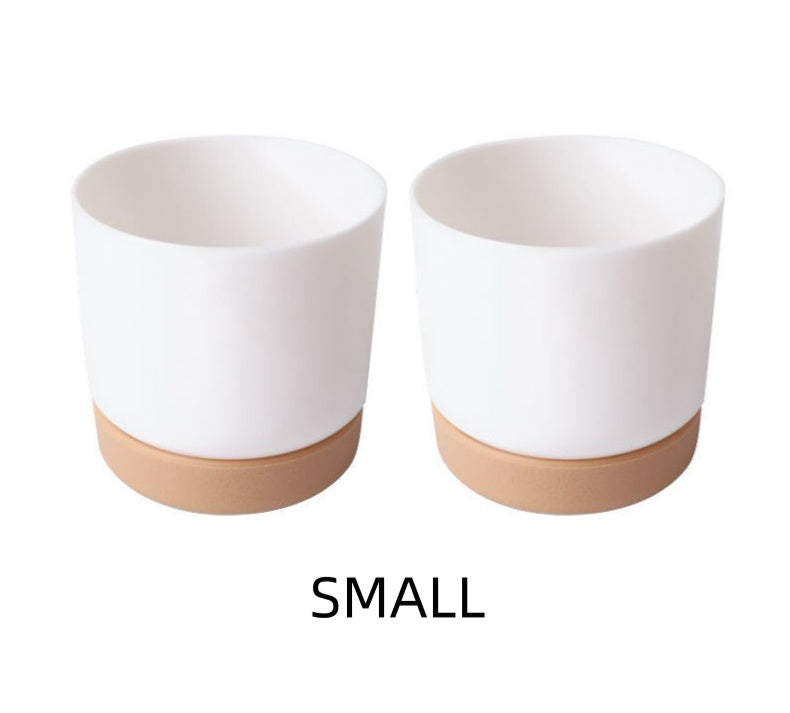 Self-absorbent Resin Succulents Melamine Plastic White Flower Pot Tool Stone
