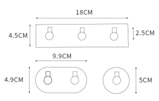 L-shaped metal coat hook