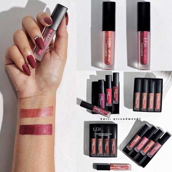 4-Piece Mini Lip Glaze Set – Vitamin-Infused Gloss for Smooth, Long-Lasting Color | Infinity Bazaar
