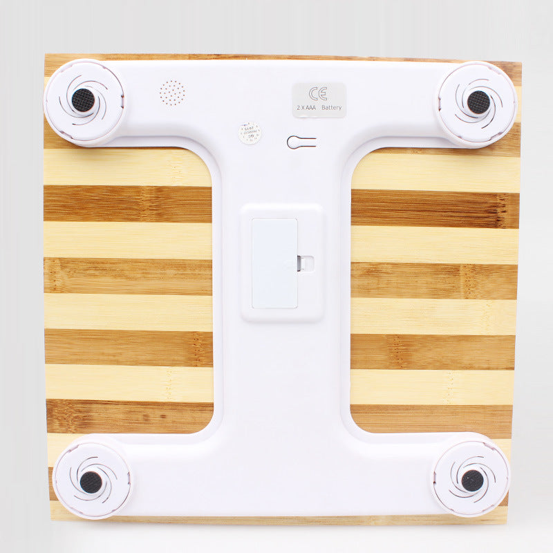 Natural bamboo and wood electronic weight scale