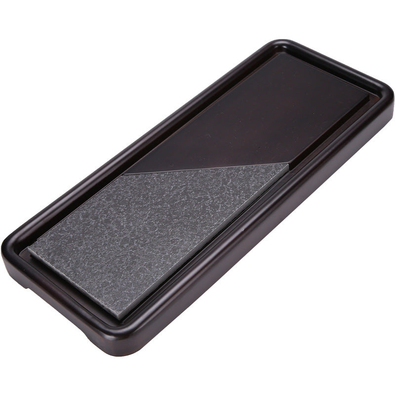 Bamboo Rectangular Heavy Bamboo Ebony Stone Japanese Tea Tray