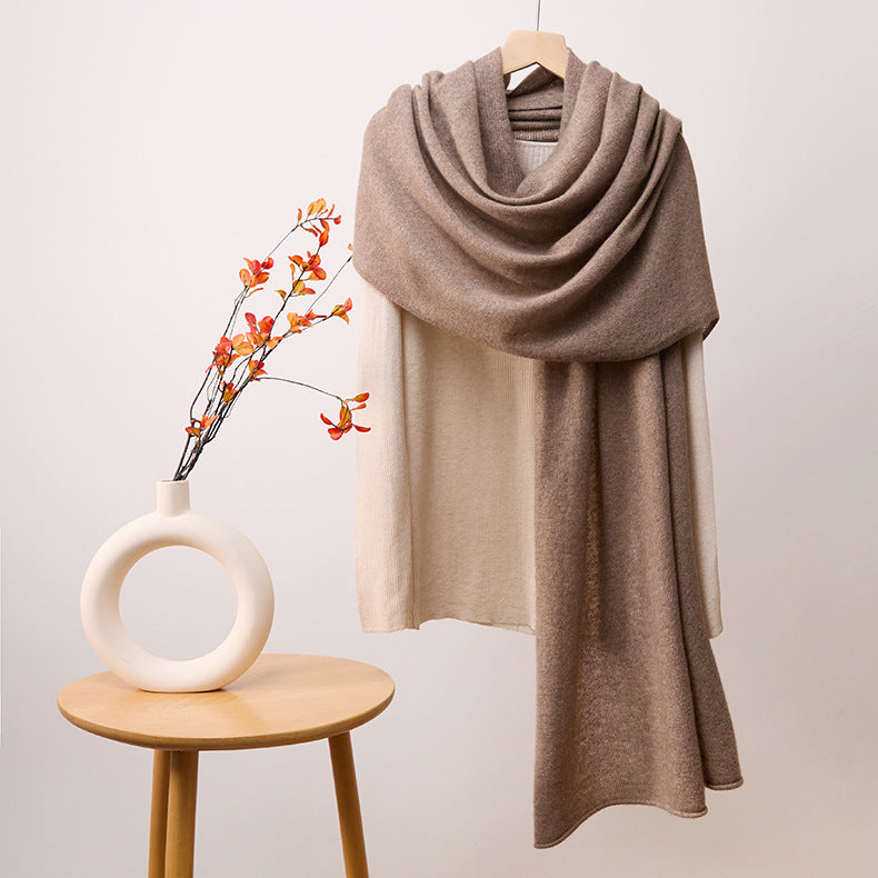 Cashmere Scarf Winter Warm All-matching Knitted Shawl