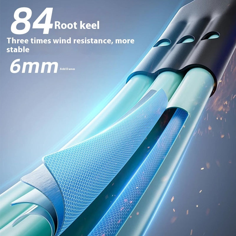 84-Bone Automatic UV Sun Shade Umbrella – 12-Rib Tri-Fold Windproof & Waterproof Vinyl-Coated Parasol | Infinity Bazaar