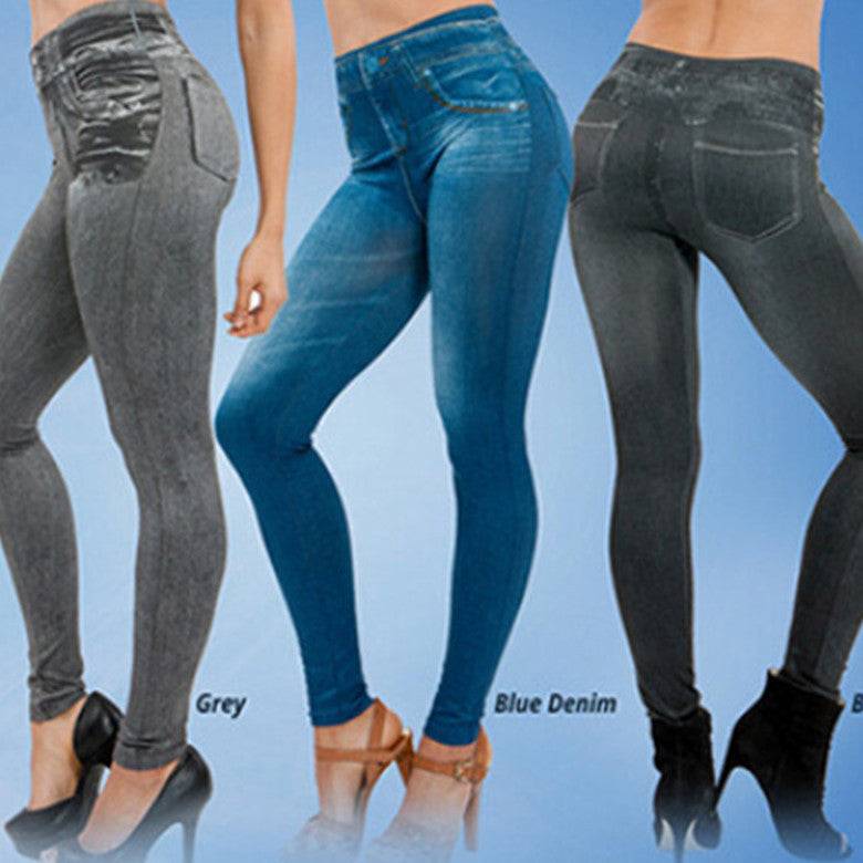 Women’s Thin Hip-Lifting Yoga Pants with Pockets – Printed Cropped Fitness Leggings for Outerwear | Infinity Bazaar