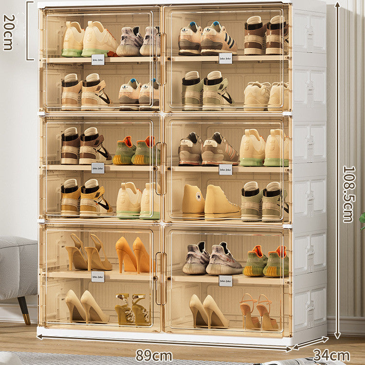 Cabinet Storage for Shoes - Foldable & Transparent