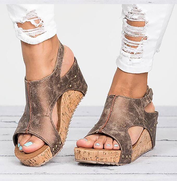 Women Platform Sandals Peep Toe Spartan Sandals Women Summer Wedges High Heel Shoes