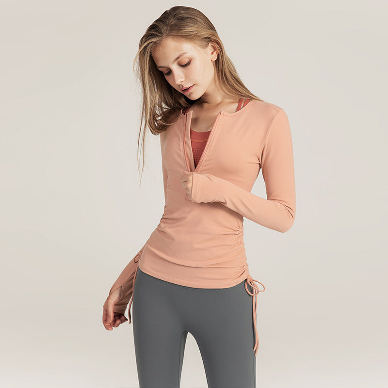 European and American Drawstring Yoga Wear
