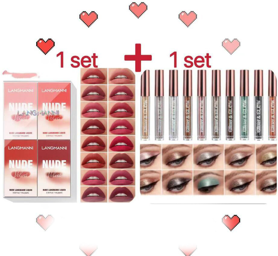 16-Piece Matte Velvet Lip Gloss Set – Long-Lasting Liquid Lipstick in 4 Box Collection | Infinity Bazaar