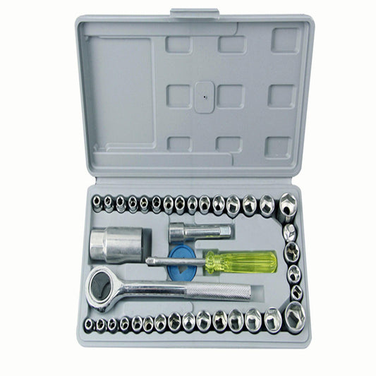 40-Piece Manual Hardware Tool Set – Socket Wrench & Machine Repair Kit with Steam Protection Case | Infinity Bazaar