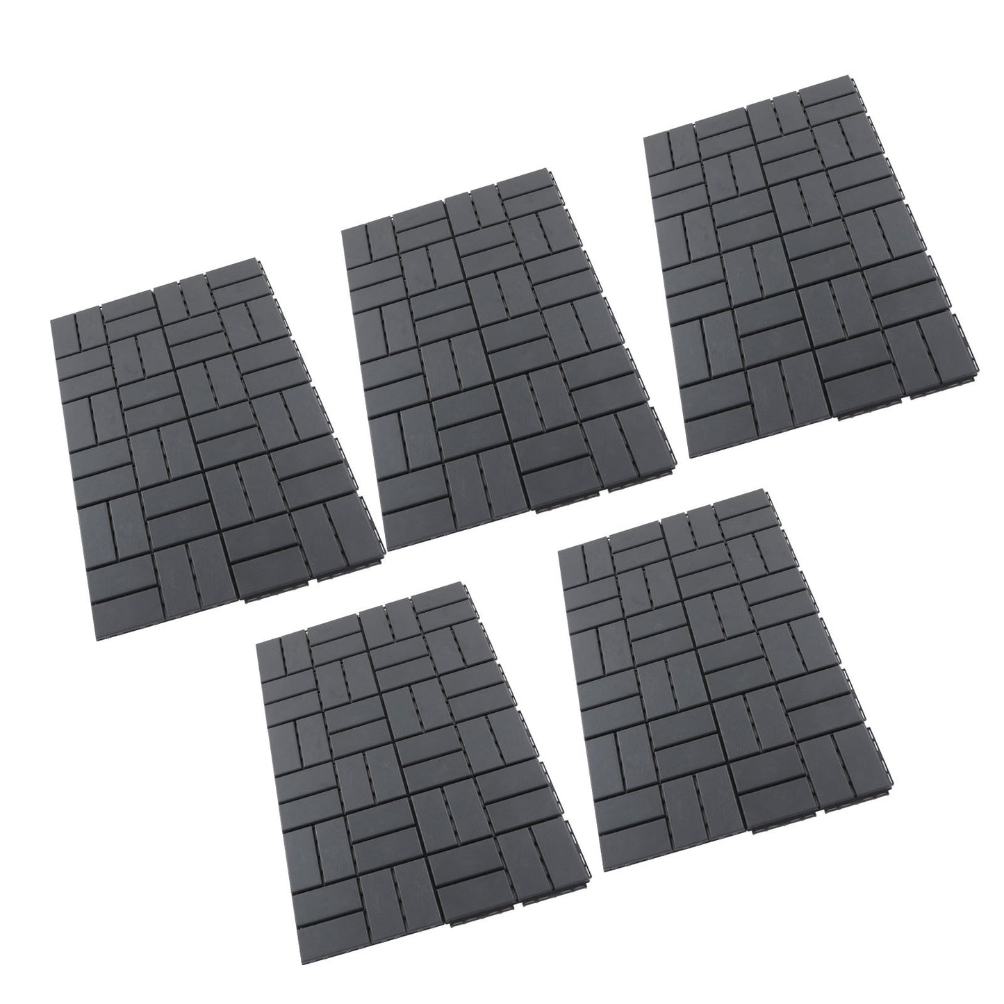 30 Pcs Interlocking Plastic Deck Tiles –  Outdoor Anti-Slip, Weather-Resistant Floor Mats for Balcony, Garden, Pool & Bathroom Use | Infinity Bazaar