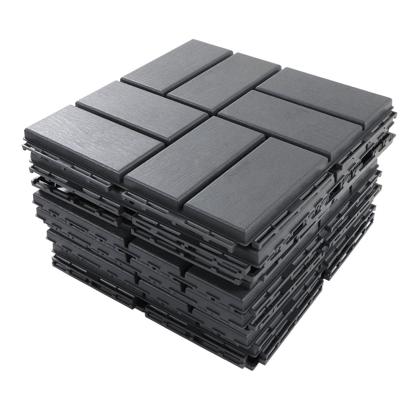 30 Pcs Interlocking Plastic Deck Tiles –  Outdoor Anti-Slip, Weather-Resistant Floor Mats for Balcony, Garden, Pool & Bathroom Use | Infinity Bazaar