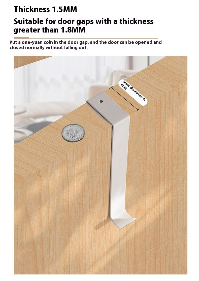 Rear Door Hook – Punch-Free Wrought Iron Shower Door &amp; Back Clothes Hook Rack