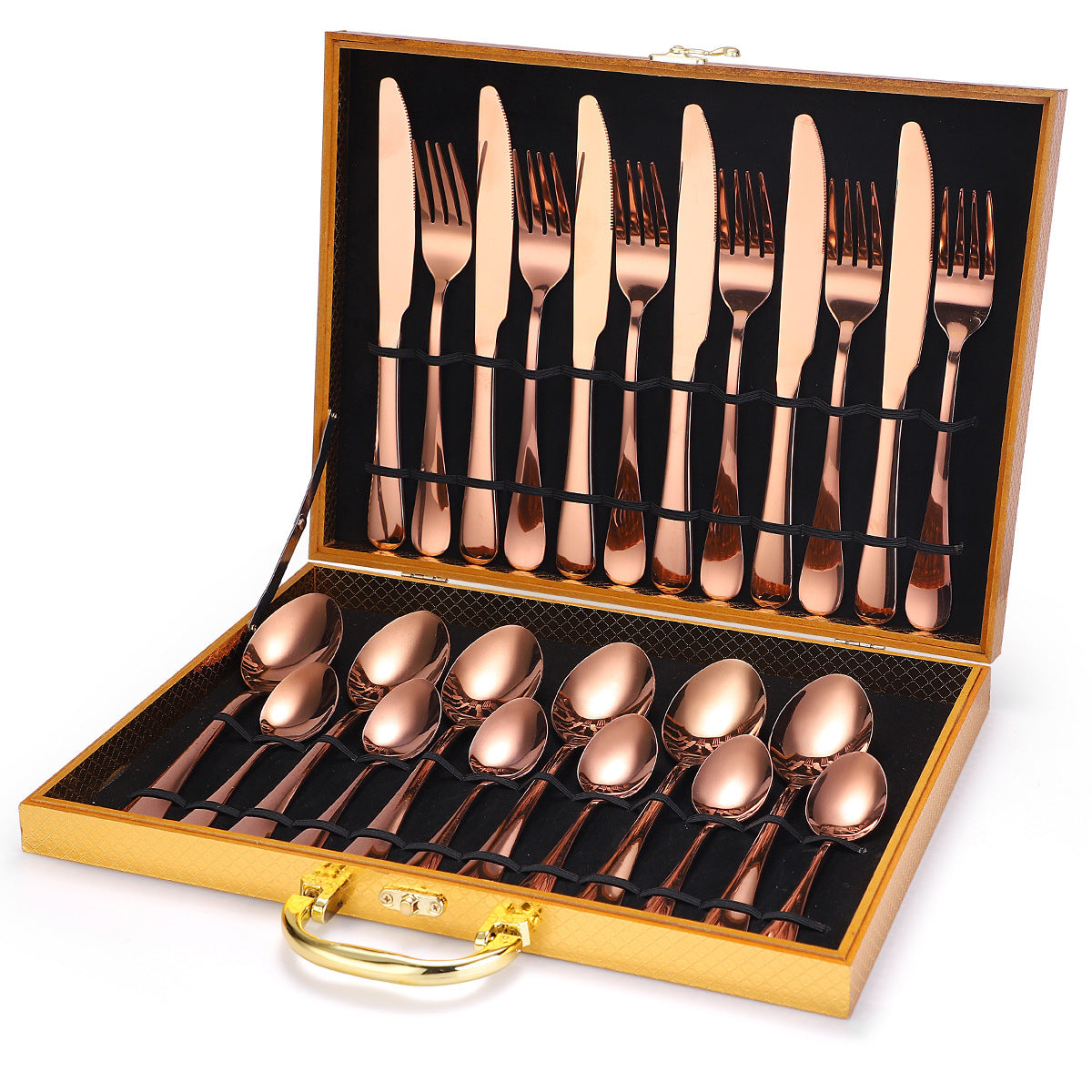 24-Piece Stainless Steel Cutlery Set – 18/10 Dishwasher-Safe Flatware for 6 People | Infinity Bazaar