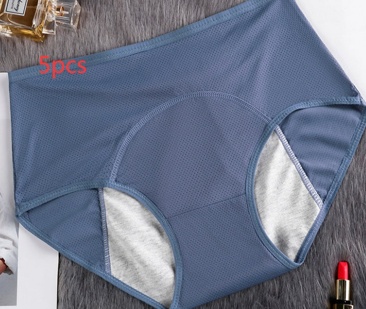 5-Pack Women’s Leak-Proof Menstrual Underwear – Seamless, Mid-Rise Period Panties with High Absorbency | Infinity Bazaar