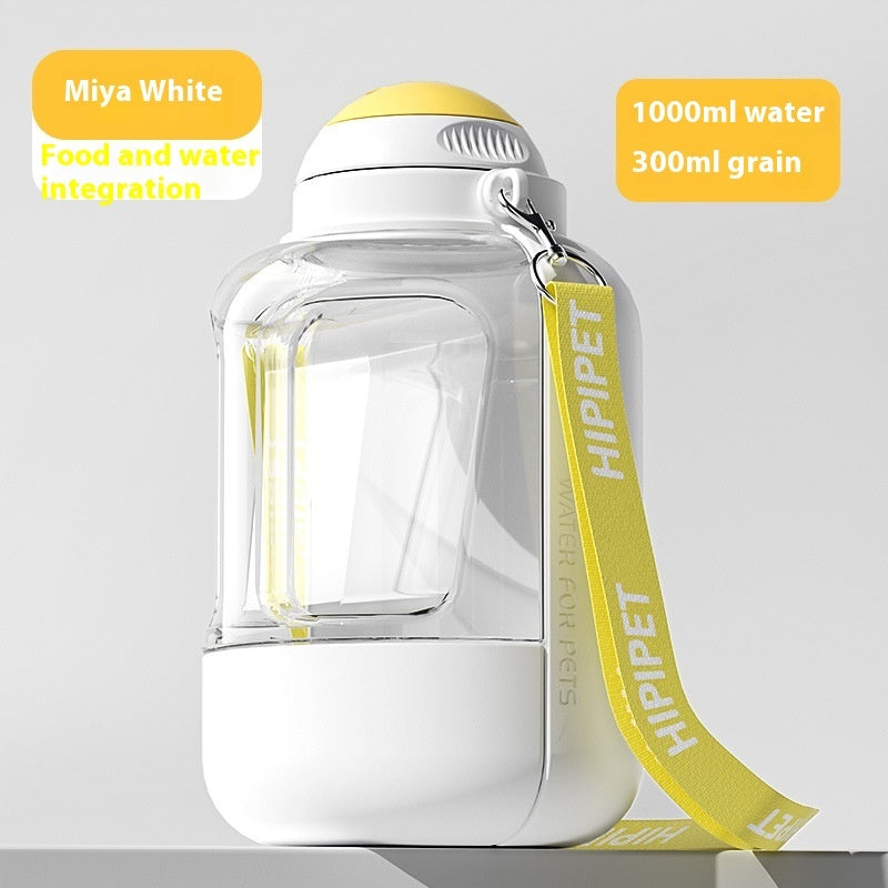 2-in-1 Dog Water & Food Bottle – Portable Leakproof Pet Dispenser with Valve Control, 1000ml/1500ml Capacity | Infinity Bazaar