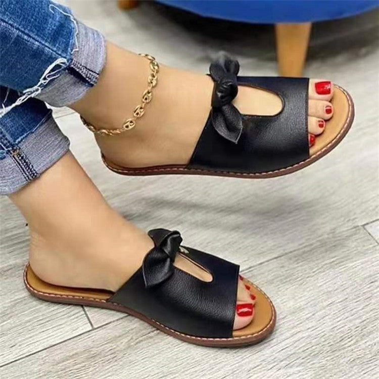 Ladies Bow Sandal Slippers