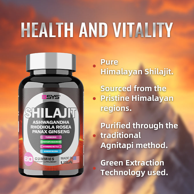 8-in-1 Shilajit Gummies – 60 Count Natural Energy & Vitality Support Supplement | Infinity Bazaar