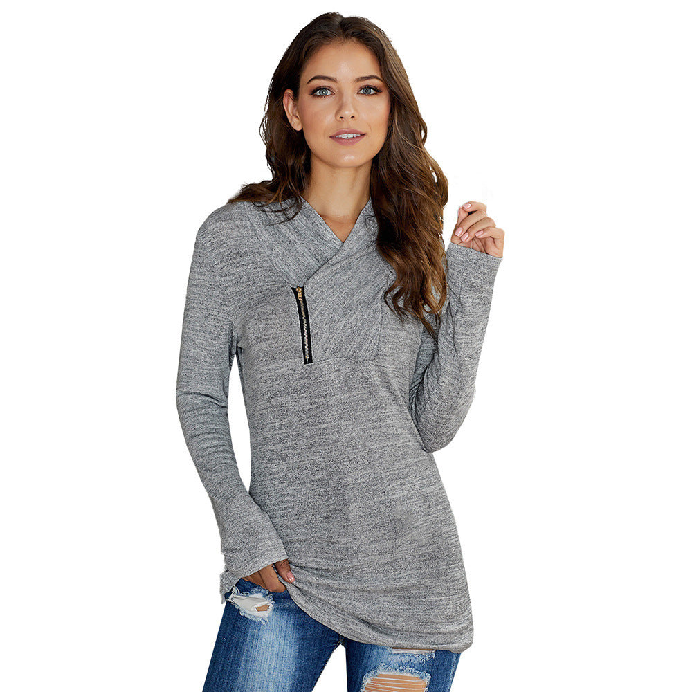 Women's solid colour sweater