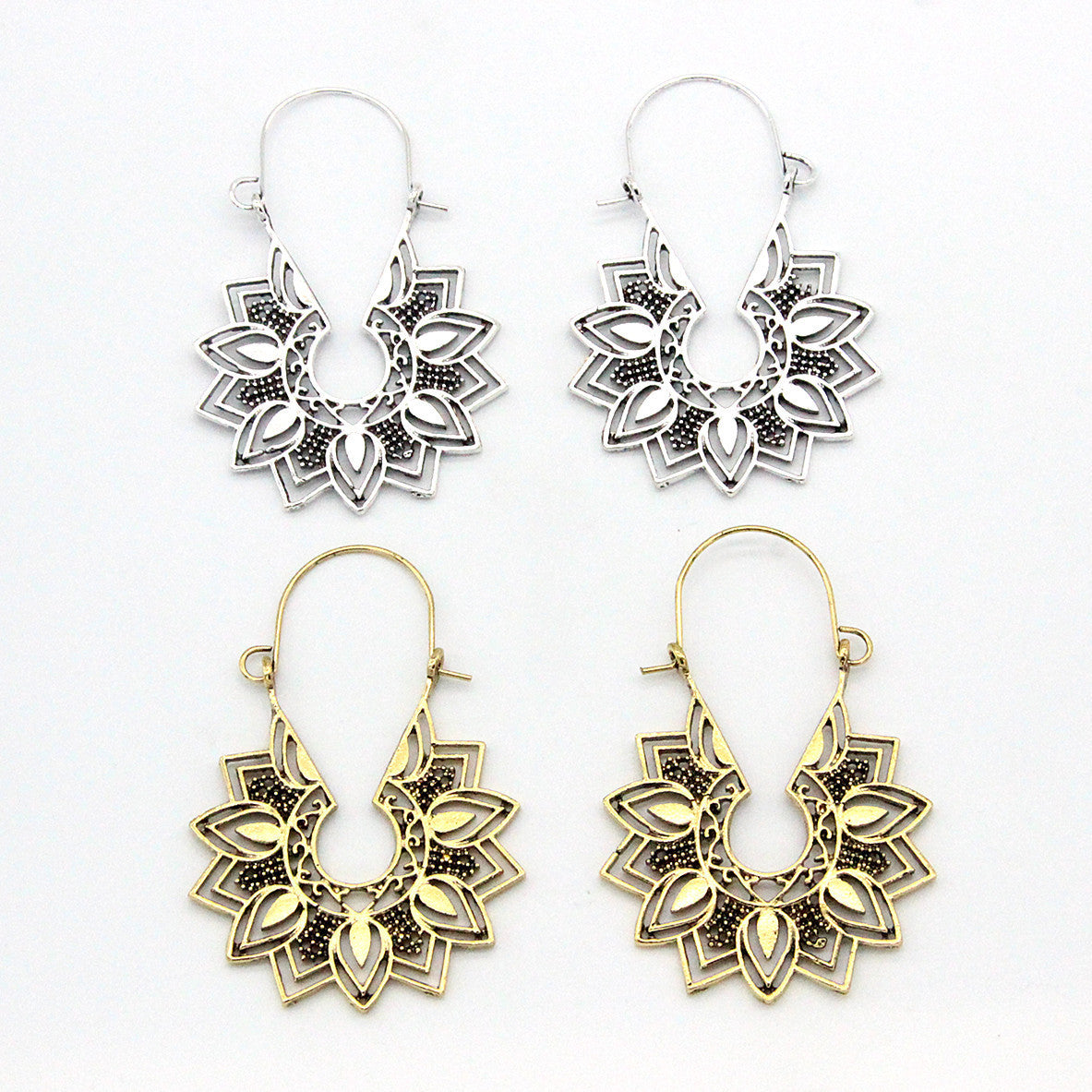 Bohemian ethnic style geometric earrings