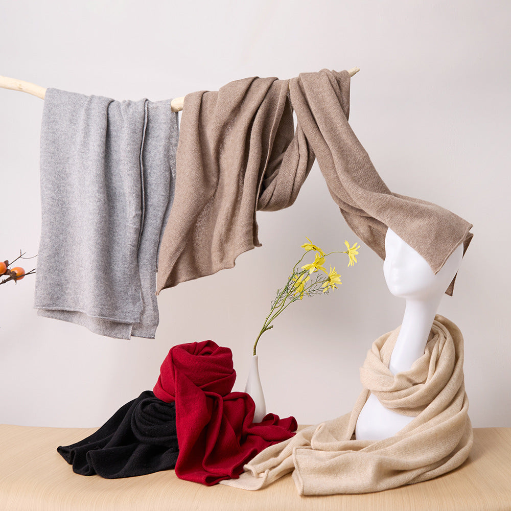 Cashmere Scarf Winter Warm All-matching Knitted Shawl