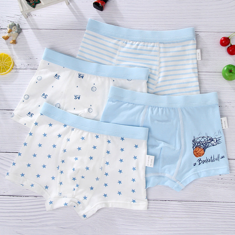 Boys Cartoon Cotton Boxer Shorts Suit