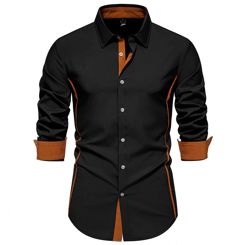 Contrast Color Casual Colour Button Up shirts