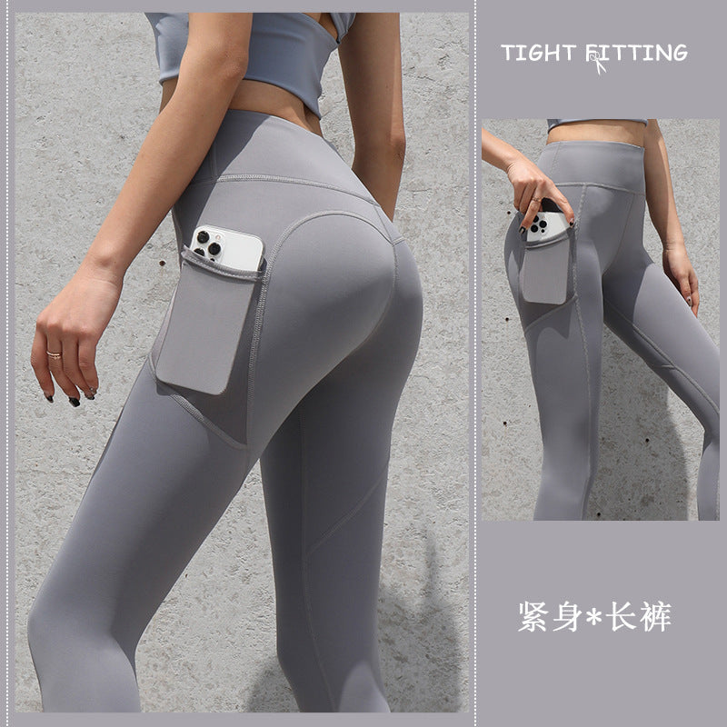 Women’s Seamless Push-Up Gym Leggings with Pockets – High Waist Running, Yoga & Fitness Pants | Infinity Bazaar