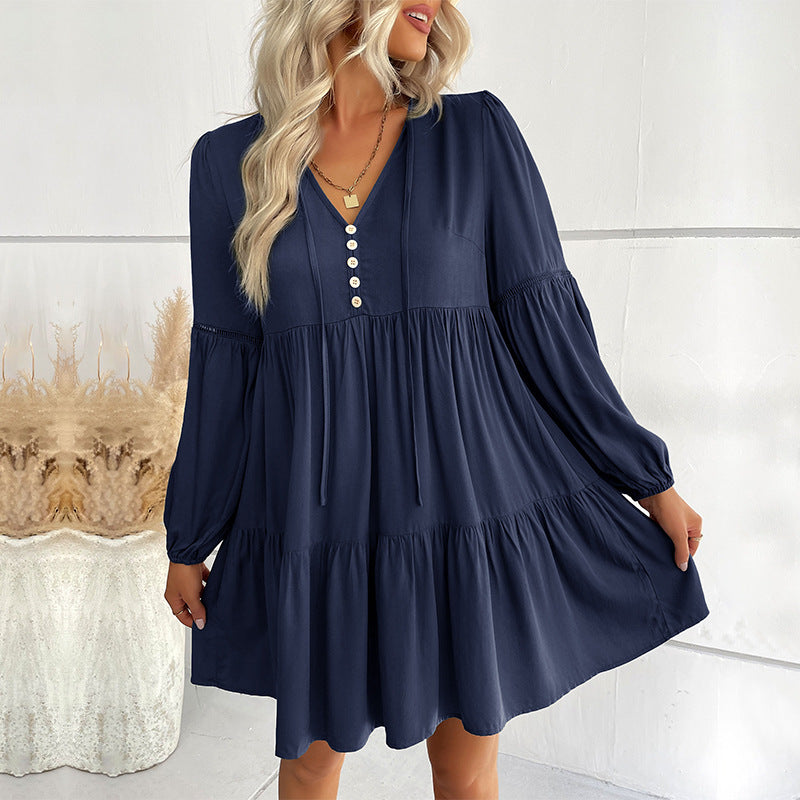 Long Sleeve Loose Mini Dress