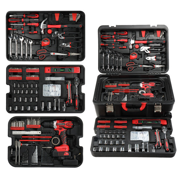 599-Piece Rolling Tool Set with 21V Cordless Drill – Heavy-Duty Home & Auto Repair Kit with Chrome-Plated Tools & Mobile Toolbox | Infinity Bazaar