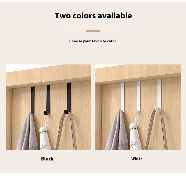 Rear Door Hook – Punch-Free Wrought Iron Shower Door &amp; Back Clothes Hook Rack