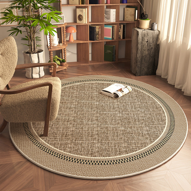 Living Room Round Carpet Household Absorbent Non-slip Crystal Velvet Carpet