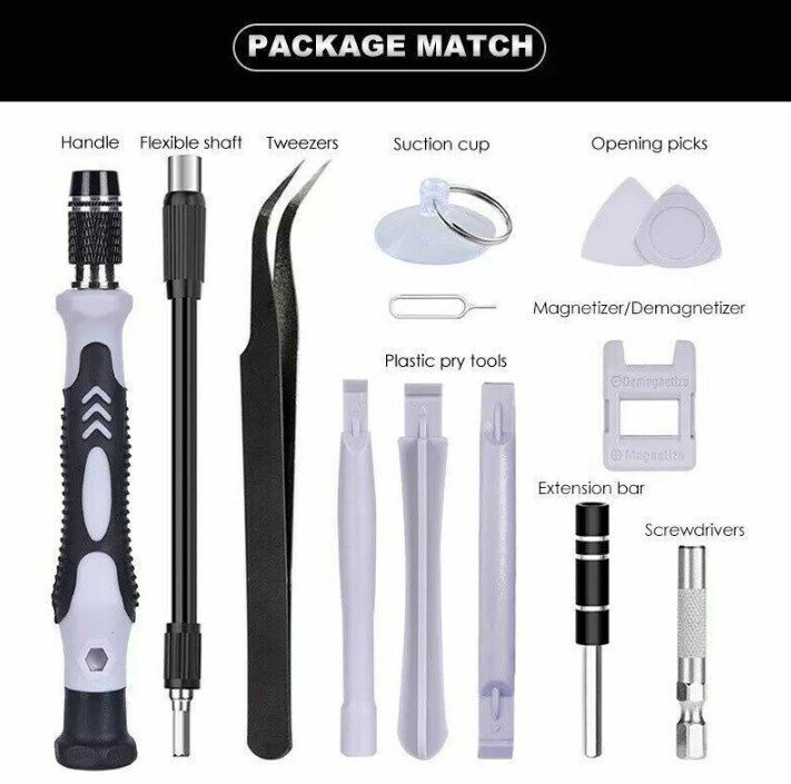 117-in-1 Precision Screwdriver Set – Magnetic Repair Toolkit with CRV Bits & Storage Box for Electronics, Phones, Laptops, and Home Appliances