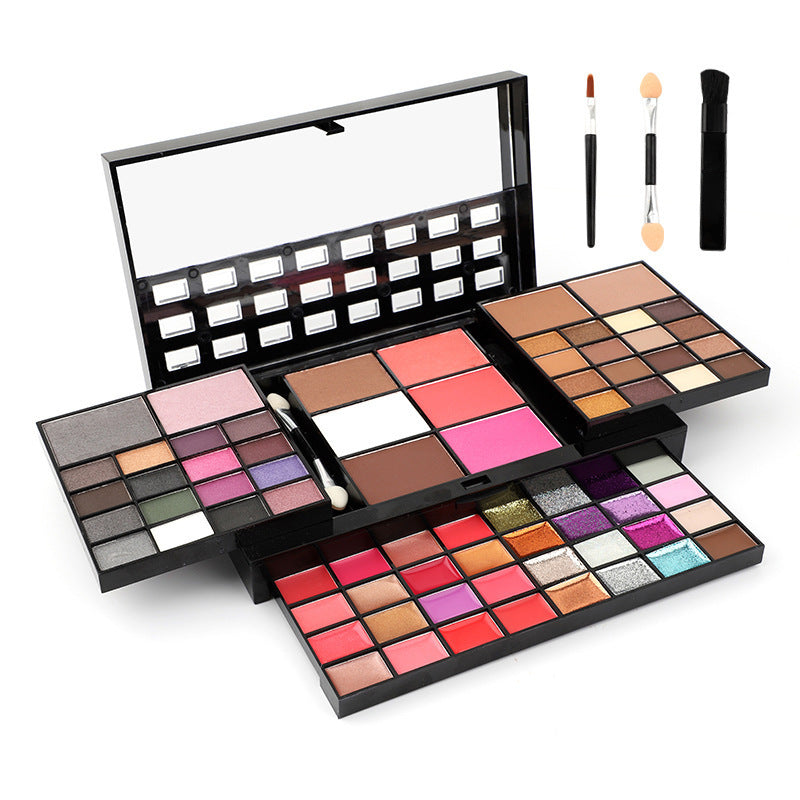 74-Color All-in-One Makeup Palette – Eyeshadow, Lip Gloss, Blush, Highlighter & Contour Kit with Mirror | Infinity Bazaar