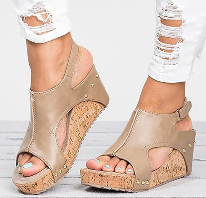 Women Platform Sandals Peep Toe Spartan Sandals Women Summer Wedges High Heel Shoes