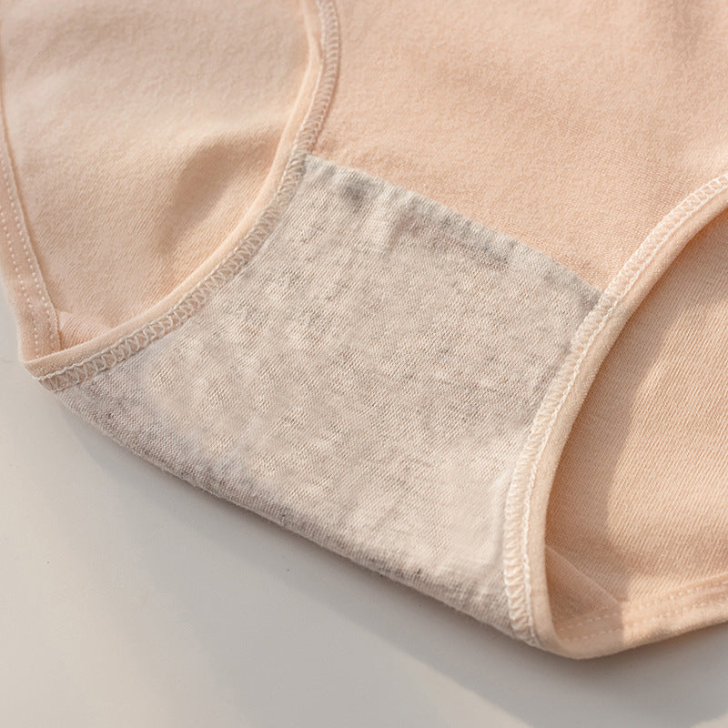 Women's Cotton Underwear Cotton Mid Waist Traceless Briefs Cotton