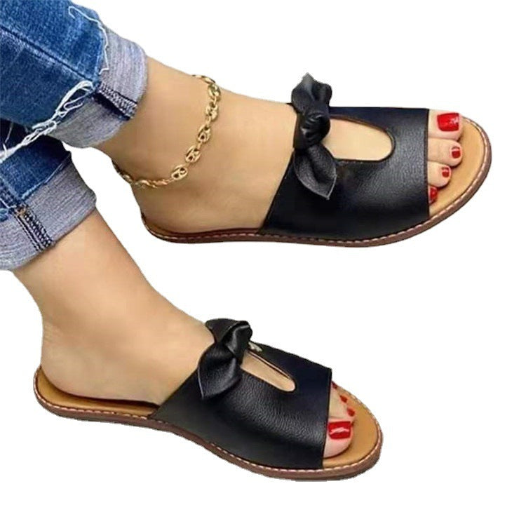 Ladies Bow Sandal Slippers