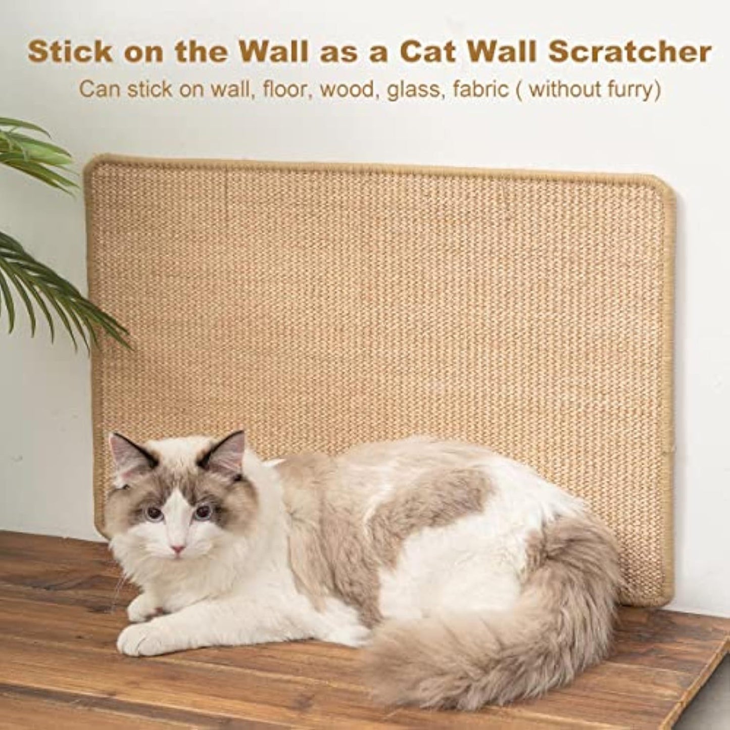Cat Scratch Pad Cat Scratching Pad With Adhesive Hook Tape Scratching Pads For Indoor Cats Stick On Floor Couch As Cat Scratch Furniture Protector Cat Wall Scratcher