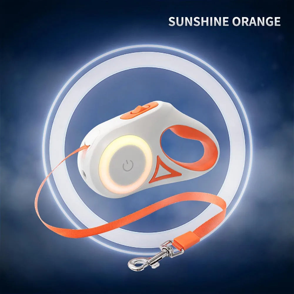 3M & 5M Retractable Dog Leash with LED Light – Tangle-Free, Durable Traction Rope for Small, Medium, Large Dogs & Cats | Infinity Bazaar